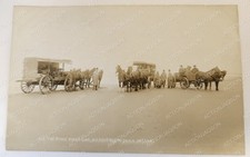RPPC The Beach Stage line Marshfield To Drain Oregon Wagons Travelers 1912 Note picture