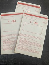 1942 WWII V-Mail 3 Unused Letter Sheet Envelope Never Used Original picture