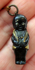 VINTAGE Celluloid Japanese Kobe BLACK KEWPIE DOLL Charm Pop Out Eyes picture