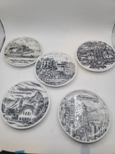 Lot of 5 Vintage Collector Plates 5pc West Germany 4inch Diameter Rare. picture
