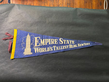 Rare Vintage 1940's Empire State Building Felt Pennant 26