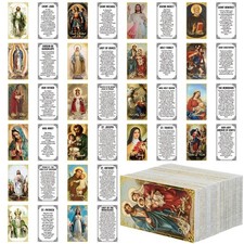 Skyygemm 240 Pcs Catholic Saint Prayer Cards Bulk Gifts Holy Cards Bookmarks ... picture