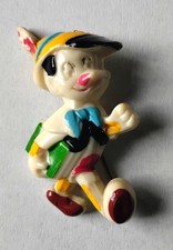 Vintage Celluloid Pinocchio Brooch Pin 1940s Walt Disney Original WDP picture