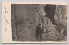 Cliff Lodging House Prescott AZ Humor Sign RPPC Real Photo Postcard 1908 picture