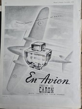1951 Parfum De Caron En Avion Perfume bottle art Vintage ad picture