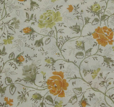 VTG 1970s JC Penneys Percal Juliet~2 Pillow Case~Orange Yellow Floral~33