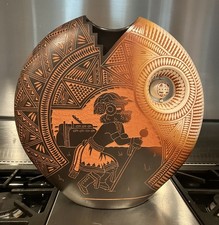 Laguna Pueblo Indian Hand Etched Pillow Pot by Diane Aragon picture