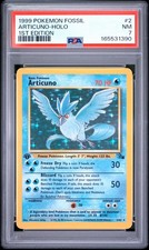 1999 Pokémon Fossil 1st Edition- Articuno 2/62 Holo Rare- PSA 7 New Cert picture