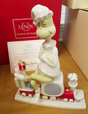 Lenox Vintage All Aboard with Mr. Grinch Figurine Dr. Seuss Train MIB COA 7