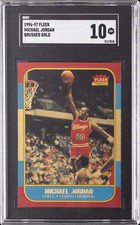 1996-97 FLEER BRUSHED GOLD MICHAEL JORDAN SGC 10 picture