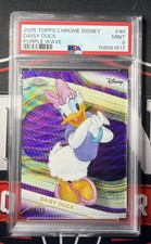 2025 Topps Chrome Disney #40 Daisy Duck Purple Wave /75 picture