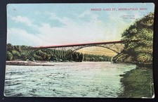 Vintage Minneapolis Postcard c.1908 Lake St. Bridge Sweet Mississippi River MN picture