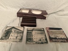 2015 Set of 3 DETROIT ATHLETIC CLUB Clubhouse Centennial Ceramic Coasters picture