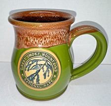 DENEEN POTTERY HANDMADE SOUVENIR MUG GREAT SMOKY MOUNTAINS NATIONAL PARK 2022 picture