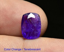 1.40 Crat Rare Fluorescent Phosphorescent Sharp Color Change Hackmanite Gemstone picture