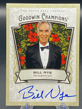 Upper Deck 2026 Goodwin Champions Bill Nye A-BN Gold Auto Hard Signed  picture