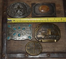 GROUP LOT OF MISC. VINTAGE BELT BUCKLES picture