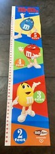 New Vtg M & M'S Mars Candy Characters Wall Growth Chart Five Feet Tall Poster picture