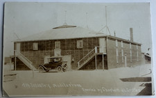 c1910s RPPC WWI 4th Infantry Division Auditorium Chaplain Griffies Old Car picture