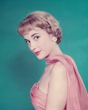 English actress Sylvia Syms a pink evening gown matching scarf 1960 Old Photo picture