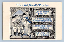 1920'S. THE GIRL SCOUTS PROMISE. POSTCARD A3 picture