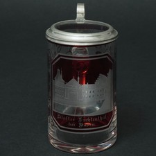 Small Biedermeier jug with lid ruby red monastery Lichtental near Baden V.MIN picture