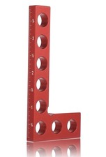 Small Mini Center Square Aluminum Red Precise Ruler 4”x2” picture