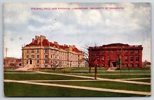 University Of Minnesota Minneapolis MN Folwell Hall Physical Lab c1909 Postcard picture
