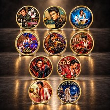 Elvis Presley Set 10 Pieces Commemorative Coin picture
