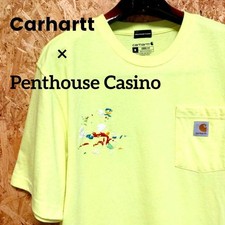 Carhartt x Penthouse Casino Special Collaboration Splash Paint T-Shirt Men Rare picture