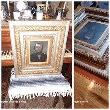 Antique 1800s FULL whole PLATE  Framed Tintype un identified Gentlemen portrait picture