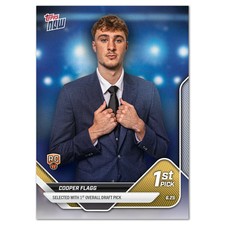 2025-26 TOPPS NOW COOPER FLAGG ROOKIE DRAFT CARD 1ST OFFICAL ROOKIE D-1 picture