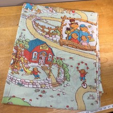 Lady Pepperell Vtg Berenstain Bears Full Flat Sheet Mint Green 1983 Muslin picture