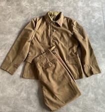 Vintage Soviet USSR Military Soldier Uniform 1980s Jacket Pants Set NOS picture
