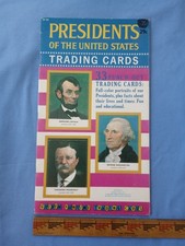 Golden Funtime Presidents Of The United States Trading Cards Uncut Booklet 1960 picture