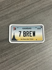 Seven Brew 7 Brew 7Brew Coffee Limited Edition Kansas State License Sticker picture