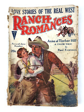 Ranch Romances Magazine, 1927,  June 27 Vol 11 #2, Pulp Fiction, Acceptable picture