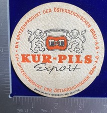 ÖSTERREICHISCHEN KUR-PILS EXPORT 4.2 INCH ROUND BEER COASTER picture