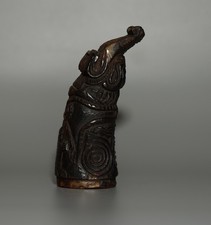 Tibet 1700s Old Antique Buddhist Carved Oxhorn Instruments