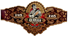 Gurkha 125 Cigar Band Red Gold Foil Embossed Ornate Collector Grade Display picture