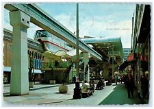 1968 Downtown Monorail Station View Seattle Washington WA Posted People Postcard picture