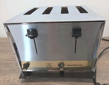 Vtg Toastmaster Hostess Toaster 4 Slice Automatic Model D111 1960s Stainl Works picture