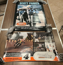 TWO Vintage Harley-Davidson Racing Scott Parker posters picture