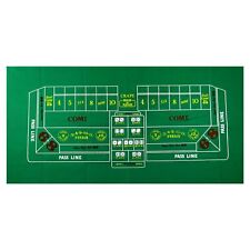 Craps Table Felt Layout 36 x 72 Las Vegas Style Green Casino Mat for Poker Night picture