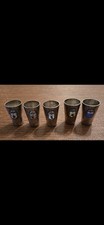 GERMAN Crests Coat of Arms Berlin Wien SET OF 5 SIL PLATE shot glasses picture