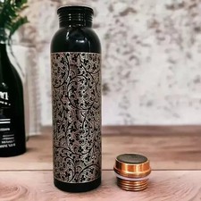 Antique Design Copper Water bottle For Ayurveda Health Benefits 1000ml picture