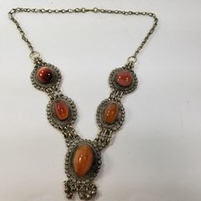 VINTAGE AFGHAN BANJARA KUCHI JHUMKA PENDANT BELLY DANCE GYPSY NECKLACE picture