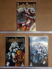 LADY DEATH THE RECKONING #'s 1, 2 & 3 FRENCH EURO VARIANT CHROMIUM 1998 (F397 picture