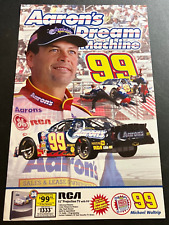 2002 Michael Waltrip #99 Aaron's Chevy Monte Carlo - NASCAR Hero Card Handout picture