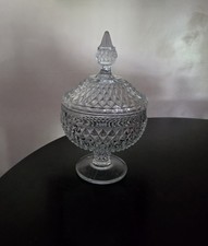Beautiful Vintage Crystal Candy Dish By Home Interiors, Med Large Size picture